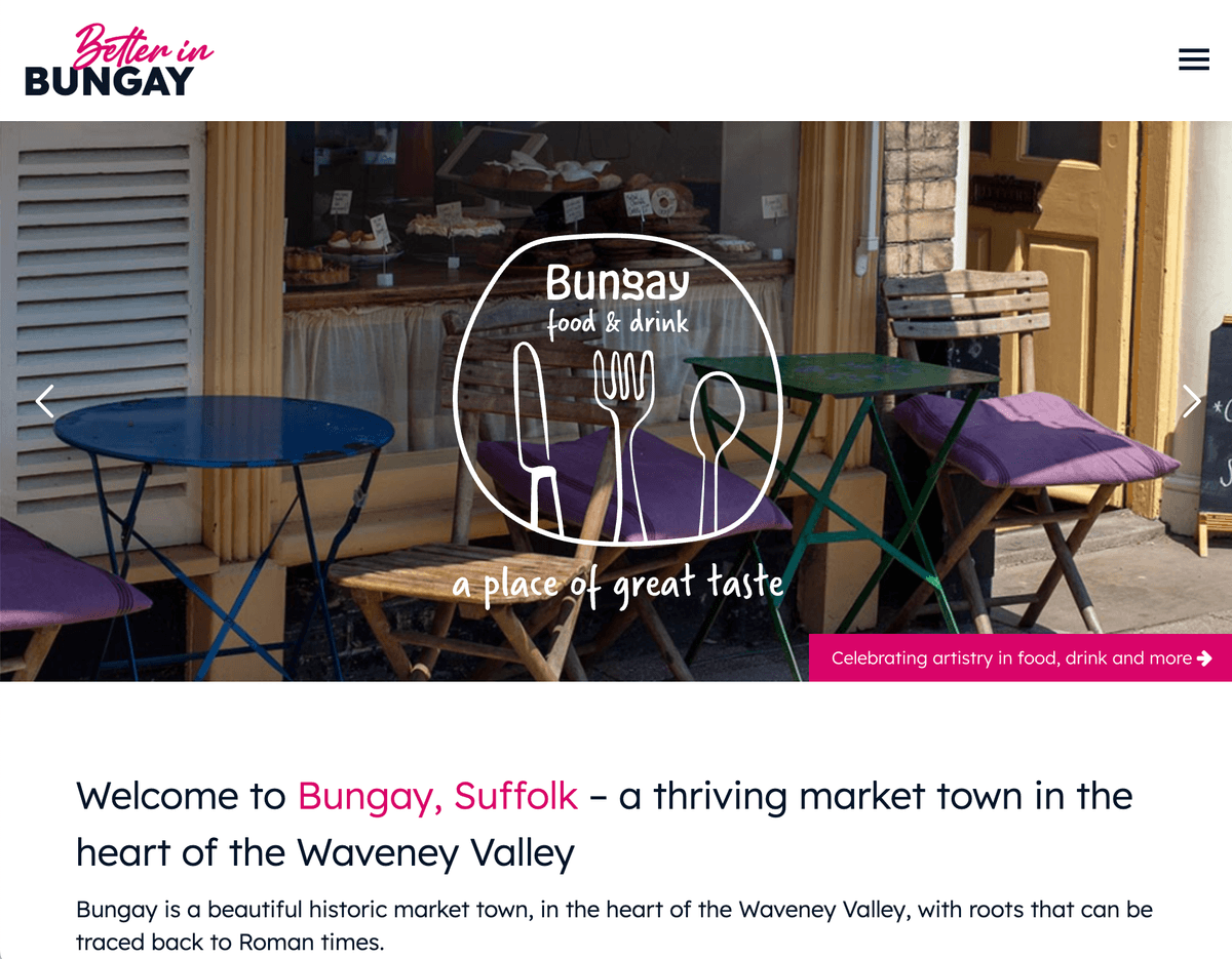 Bungay Town Page screenshot