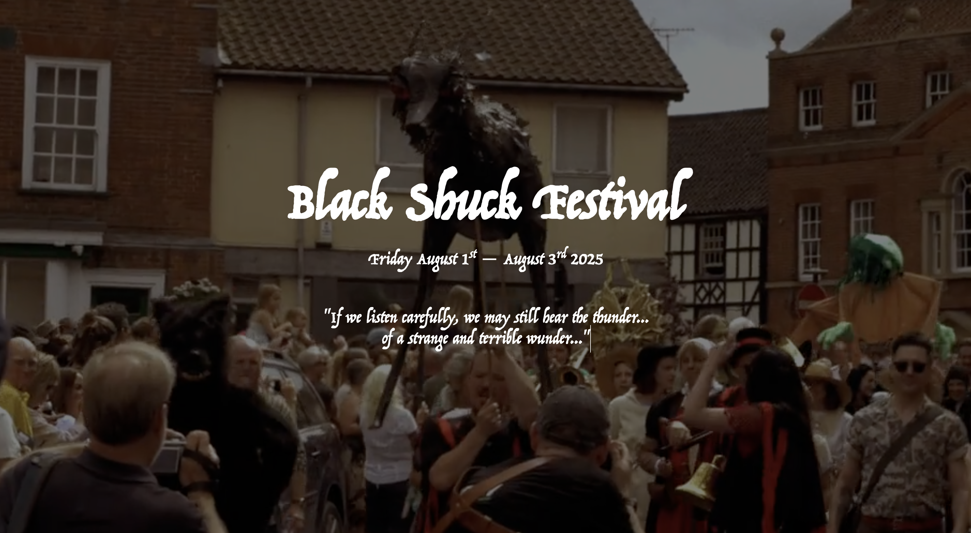 Black Shuck Festival — Website & AI Feedback screenshot