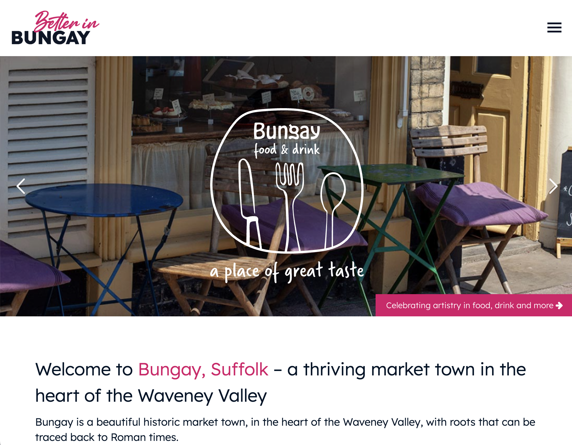 Bungay Town Page screenshot