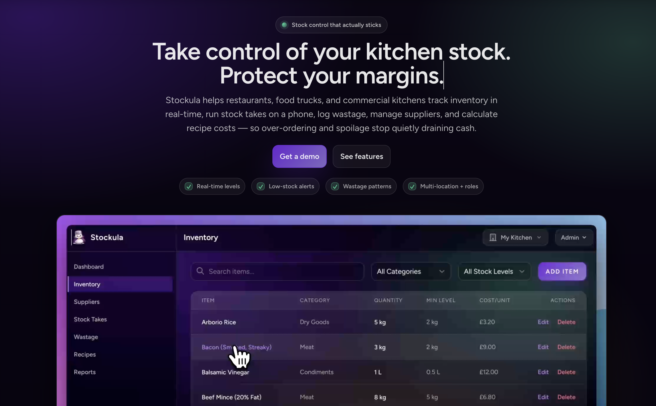 Stockula — Kitchen Inventory Management screenshot